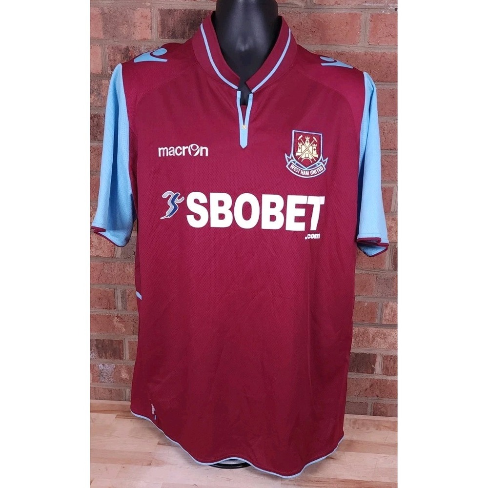 West Ham United 2010 2011 Football Soccer Jersey Shirt Macron Mens Size 2XL US